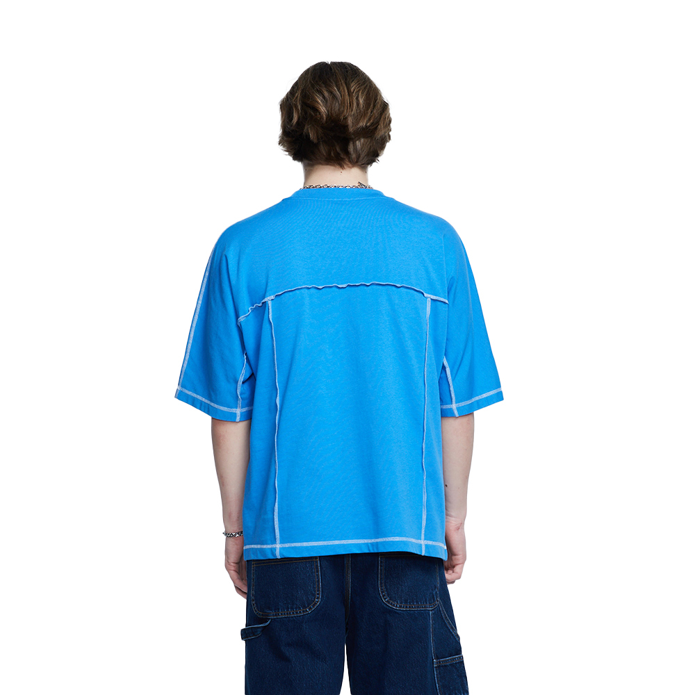 dbgs-เสื้อยืดคอกลม-ทรง-oversize-ตัดต่อโชว์ตะเข็บ