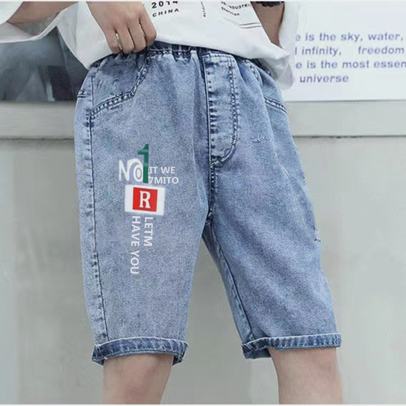 กางเกงยีนส์เด็กขาสั้น-แฟชั่นเกาหลี-4-12-ขวบ