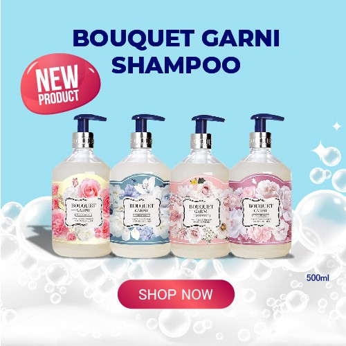 BOUQUET GARNI Deep Perfume Shampoo Cherry blossom/ Clean Soap/ Rose