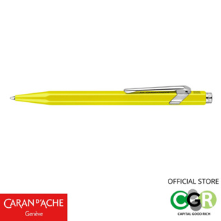 ปากกาลูกลื่น CARAN DACHE Fluo Yellow Ballpoint Pen สีเหลืองนีออน# 849.470