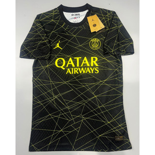 SALE !!! เสื้อบอล 2022-23 เพลเย่อ ปารีส จอร์แดน ดำ เหย้า  Player PSG 4th Jordan Cecat