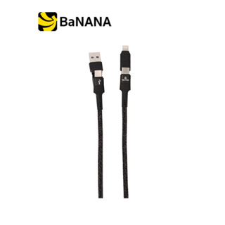 สายชาร์จ TECHPRO 4-in-1 Multifunctional Fast Charge &amp; Data Sync 1.2 M (TP-C03) Black by Banana IT