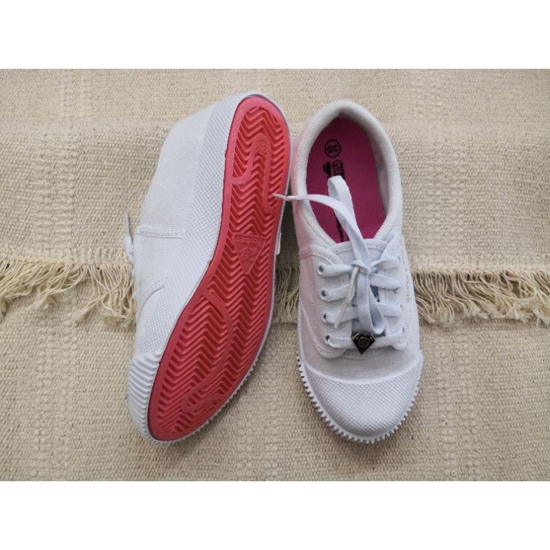 gerrygang-888-รองเท้านักเรียน-รองเท้าผ้าใบ-สีขาว-ชมพู-มาแรงมาก-ขายดีที่สุด-size31-40