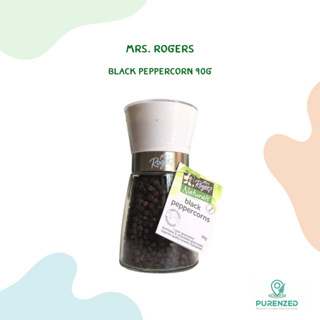 Black Peppercorn 90 g (BBE 6/24) พริกไทยดำ พริกไทยดำบรรจุขวดแก้วพร้อมหัวบด From Nz.