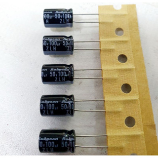 capacitor มีขั้ว   100uf  16v 25v 35v 50v  จำนวน5ตัว เลือโวลต์ได้🇹🇭