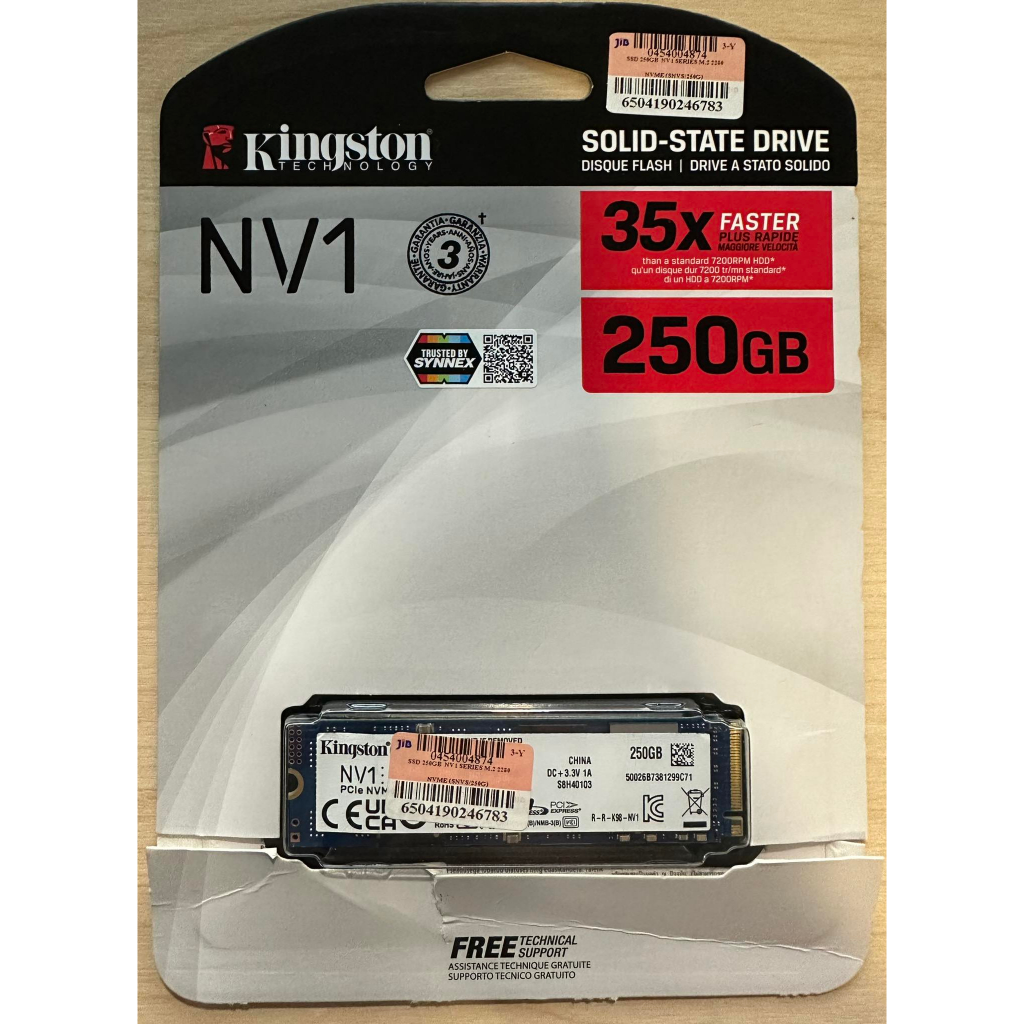 250-gb-ssd-เอสเอสดี-kingston-nv1-pcie-3-nvme-m-2-2280-ใช้งานปกติ