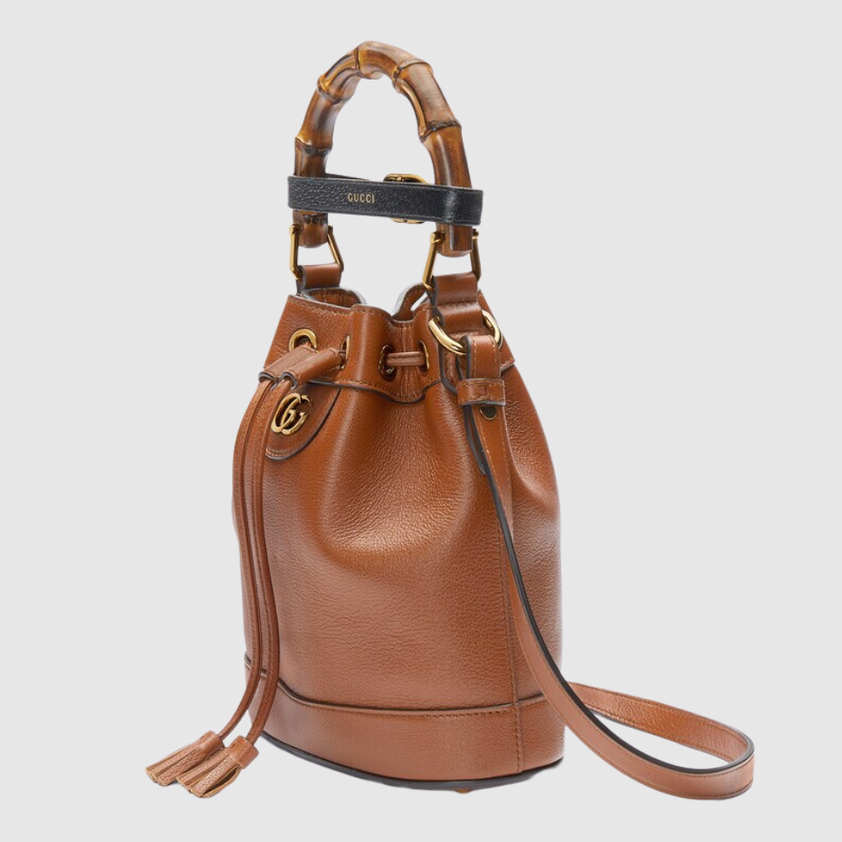 กุชชี่-gucci-diana-bamboo-mini-bucket-bag-กระเป๋าสะพายสุภาพสตรี-กระเป๋าสะพายข้าง-กระเป๋าถัง