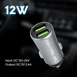 【ต้นฉบับ】 Mini USB Car Charger 12W 12-24V Quick Car Charger Dual สำหรับ Micro /สำหรับ iPhone /Type-C