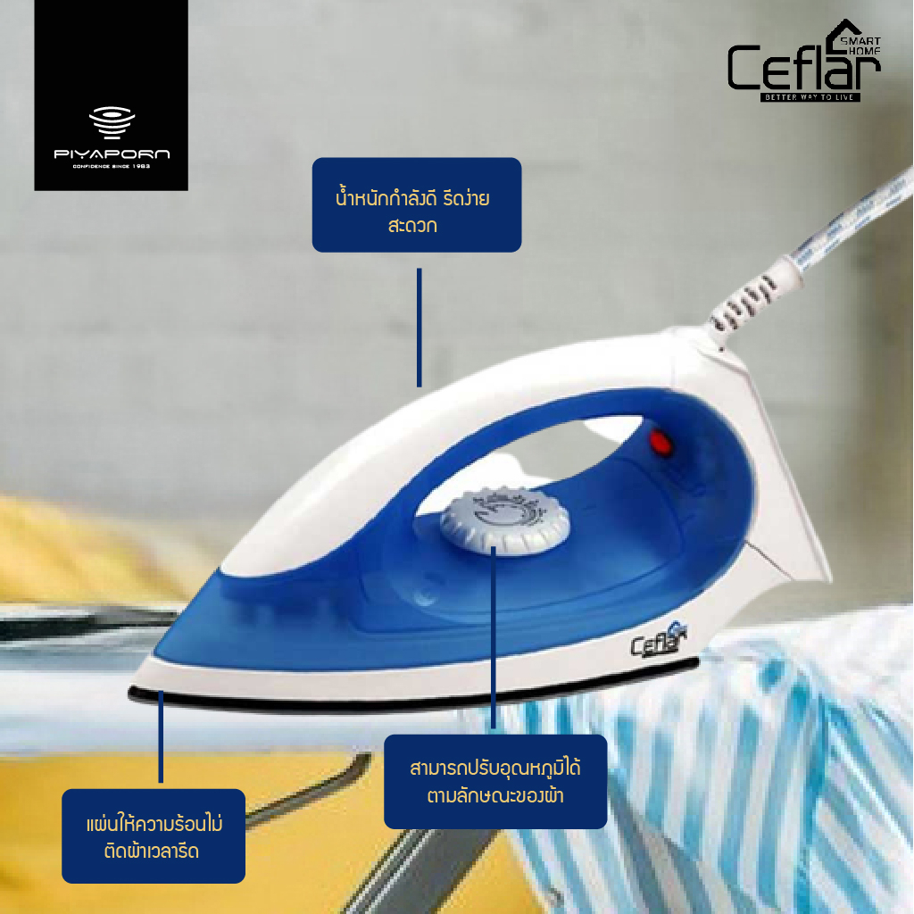 Ceflar เตารีดแห้ง รุ่น IR- 001 | Shopee Thailand