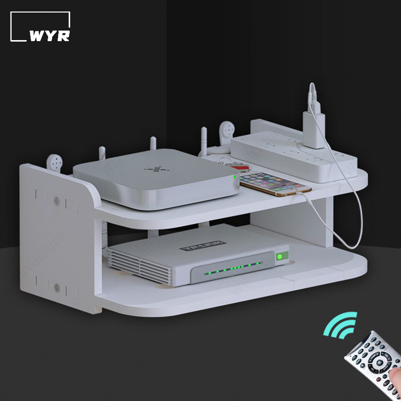 ชั้นวางเราเตอร์ ติดผนัง PVC ชั้นวางกล่องรับสัญญาณ Wifi router Rack ...