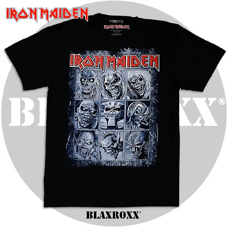 Blaxroxx เสื้อวง ลิขสิทธิ์แท้ Iron Maiden (IRM012) สกรีนลายคมชัด ผ้า cotton 100