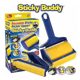 ลูกกลิ้งทำความสะอาดอเนกประสงค์ Sticky Buddy  หัวแปรงเป็นซิลิโคนแบบไม่เหนียว ช่วยในการกวาดสิ่งที่อยู่ลึกในพรมและตามซอกมุม