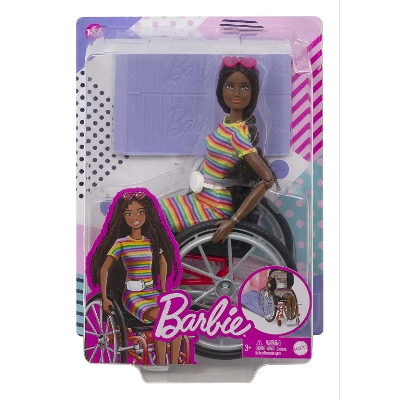 barbie-fashionistas-doll-with-wheelchair-accessory-ขายตุ๊กตาบาร์บี้แฟชั่นนิสต้า-รุ่นวีลแชร์-สินค้าใหม่พร้อมส่ง