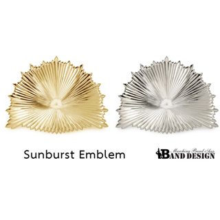 ตราสัญลักษณ์ติดหน้าหมวก รูปแสงอาทิตย์ Sunburst มีสีเงินและสีทอง ( ชุด 47 ชิ้น)