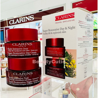 🌟สูตรใหม่‼️Clarins Replenishing Partners Super Restorative Day & Night Set ผลิตปี 2023🌟ป้ายคิง แท้💯 จาก King Power