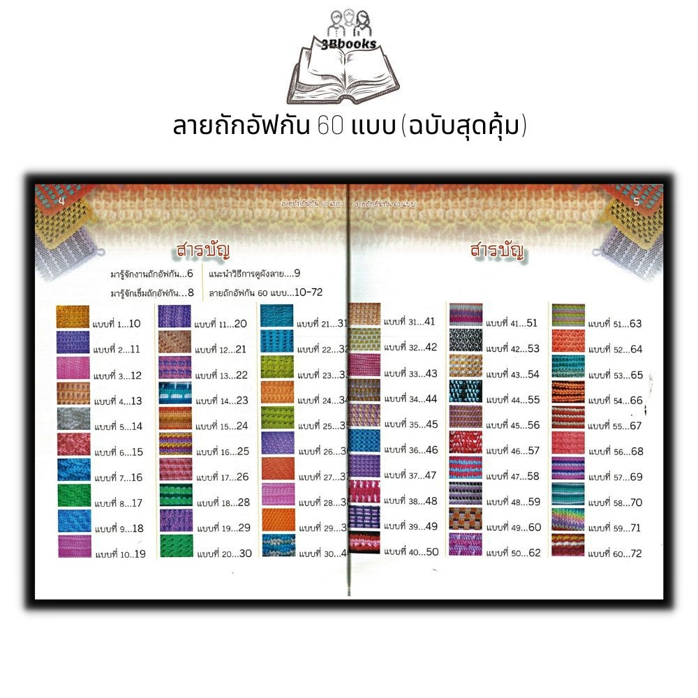 หนังสือ-ลายถักอัฟกัน-60-แบบ-ฉบับสุดคุ้ม-งานฝีมือ-การถักนิตติ้ง-การถักอัฟกัน-การถักไหมพรม