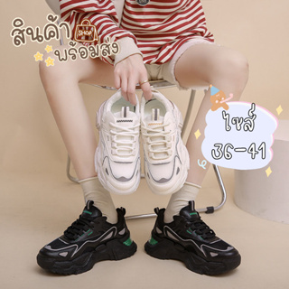 beautywomen lucy shoes รองเท้าผ้าใบผู้หญิง เสริมส้นสูง สไตล์เกาหลี ไซส์ 36-41 มี 3 สี