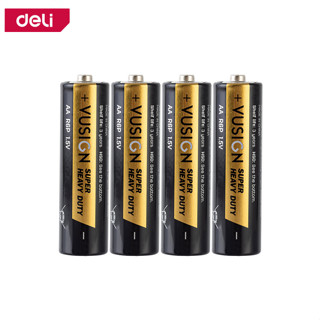 Deli ถ่าน ถ่านคาร์บอน AA AAA ถ่านไฟฉาย ถ่านรีโมท ถ่านนาฬิกา ถ่าน 6F22 9V Battery