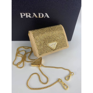 กระเป๋าสะพาย Cardholder with shoulder strap and crystalsเทพ