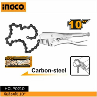 INGCO คีมล็อคโซ่ คีมล็อคถอดกรองน้ำมันเครื่อง แบบโซ่ คีมล็อค โซ่ถอดกรอง ขนาด 10 นิ้ว รุ่น HCLP0210 (1 อัน)