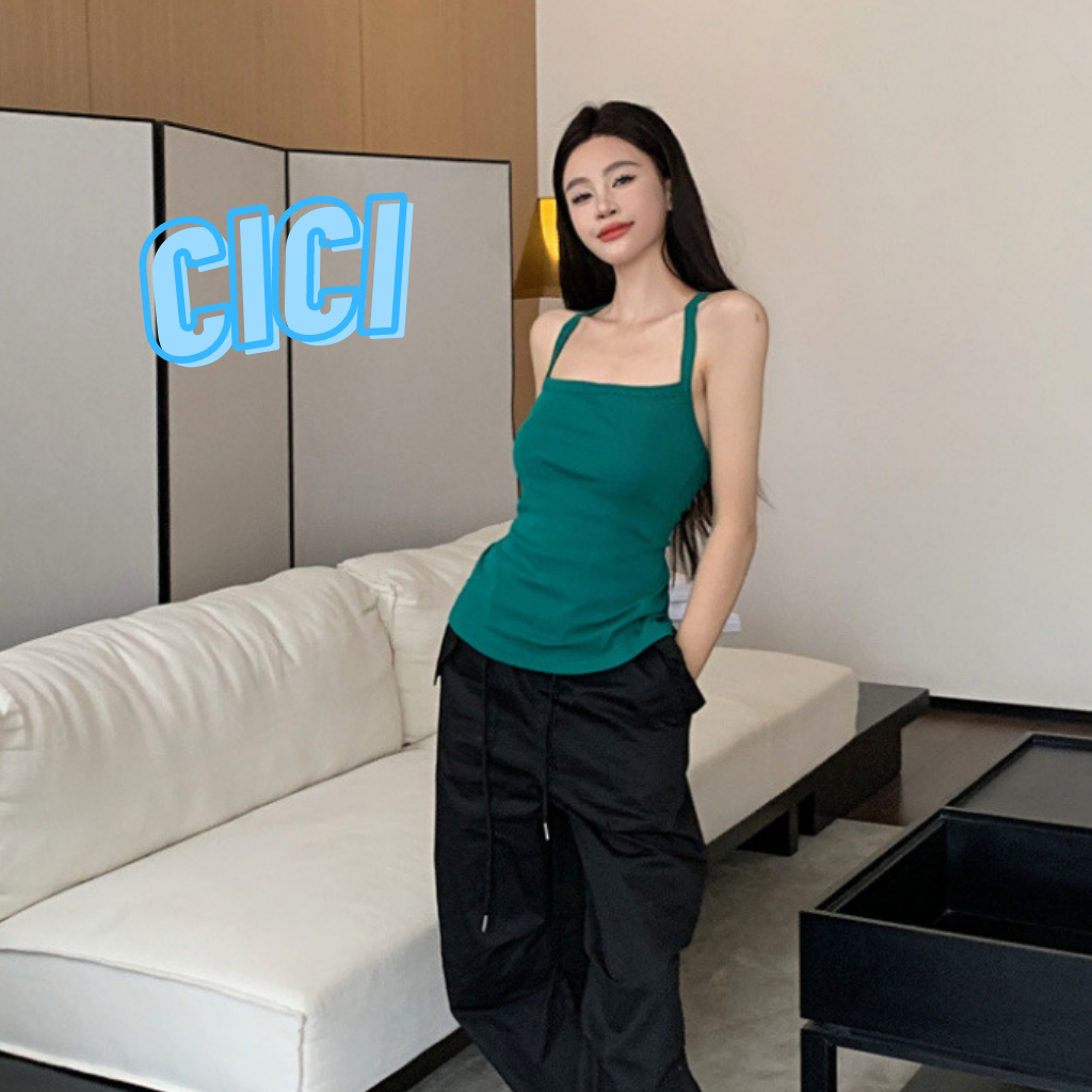 cici-no-s3006-เสื้อสายเดี่ยวไหมพรม-ดีเทลผูกเชือกหลัง-สีสันสดใส-ตัวแม่ตัวมัมต้องมี-มีฟองน้ำในตัว