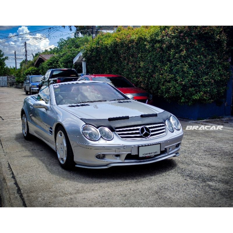 หน้ากากหนังกันหินกันแมลงหุ้มฝากระโปรงหน้ารถยนต์สำหรับ-benz-sl350-r230