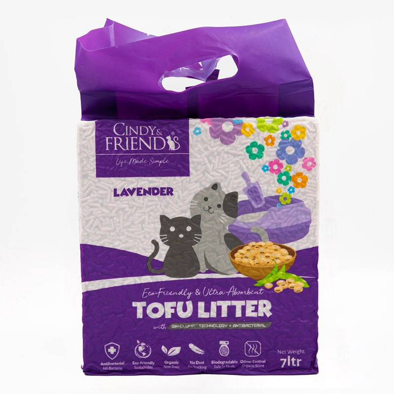 ทรายแมวเต้าหู้ Cindy & Friends Tofu Cat Litter ซินดี้แอนด์เฟรนด์ส ทราย