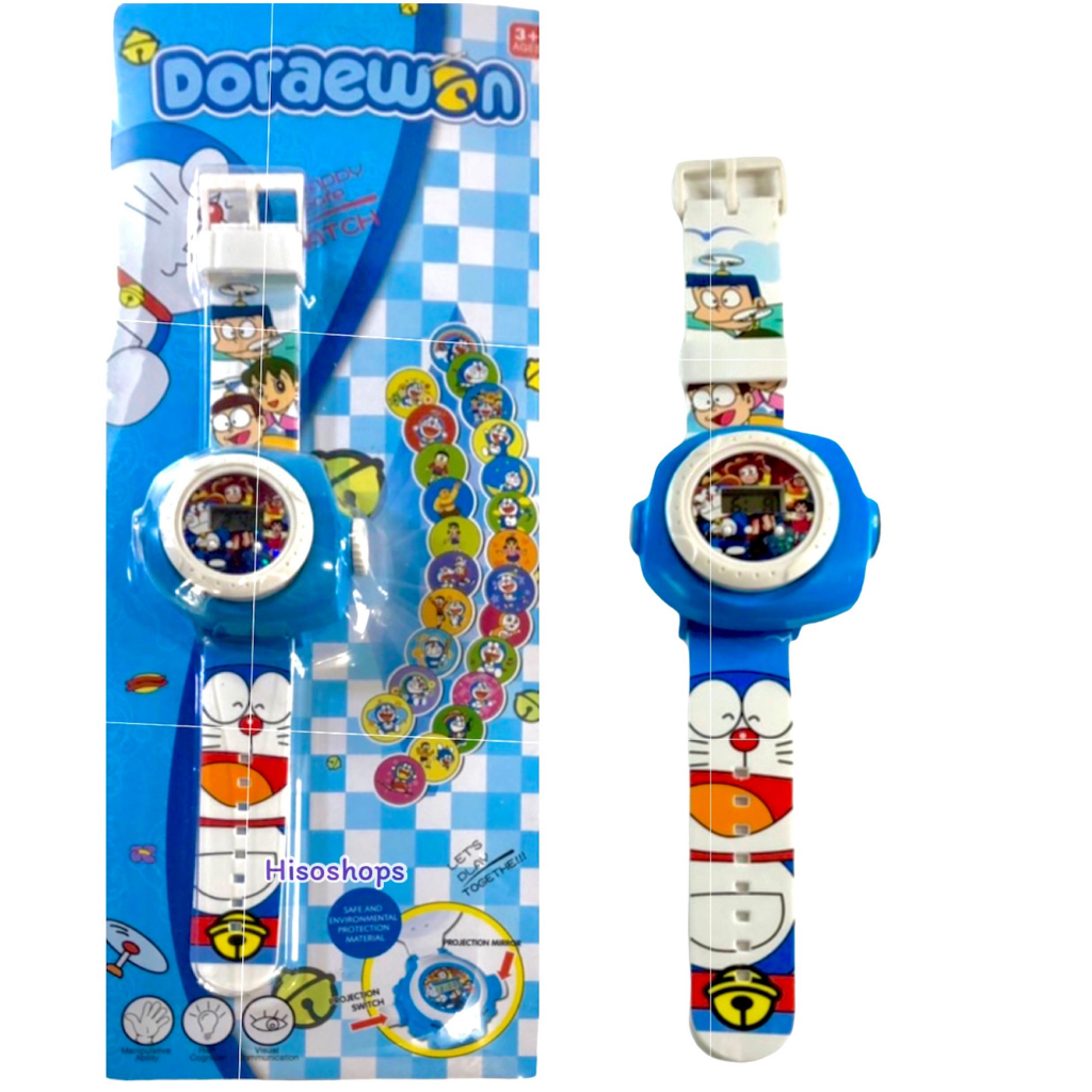 Doraemon Watch นาฬิการัดข้อมือดิจิตอล รูปโดราเอม่อน มีไฟ สีสันสดใส Shopee Thailand
