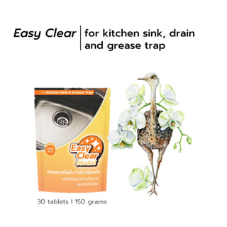 Easy Clear l Probiotics tablet for kitchen sink and grease trap, Eco-friendly solution for slow drainage clogged pipe