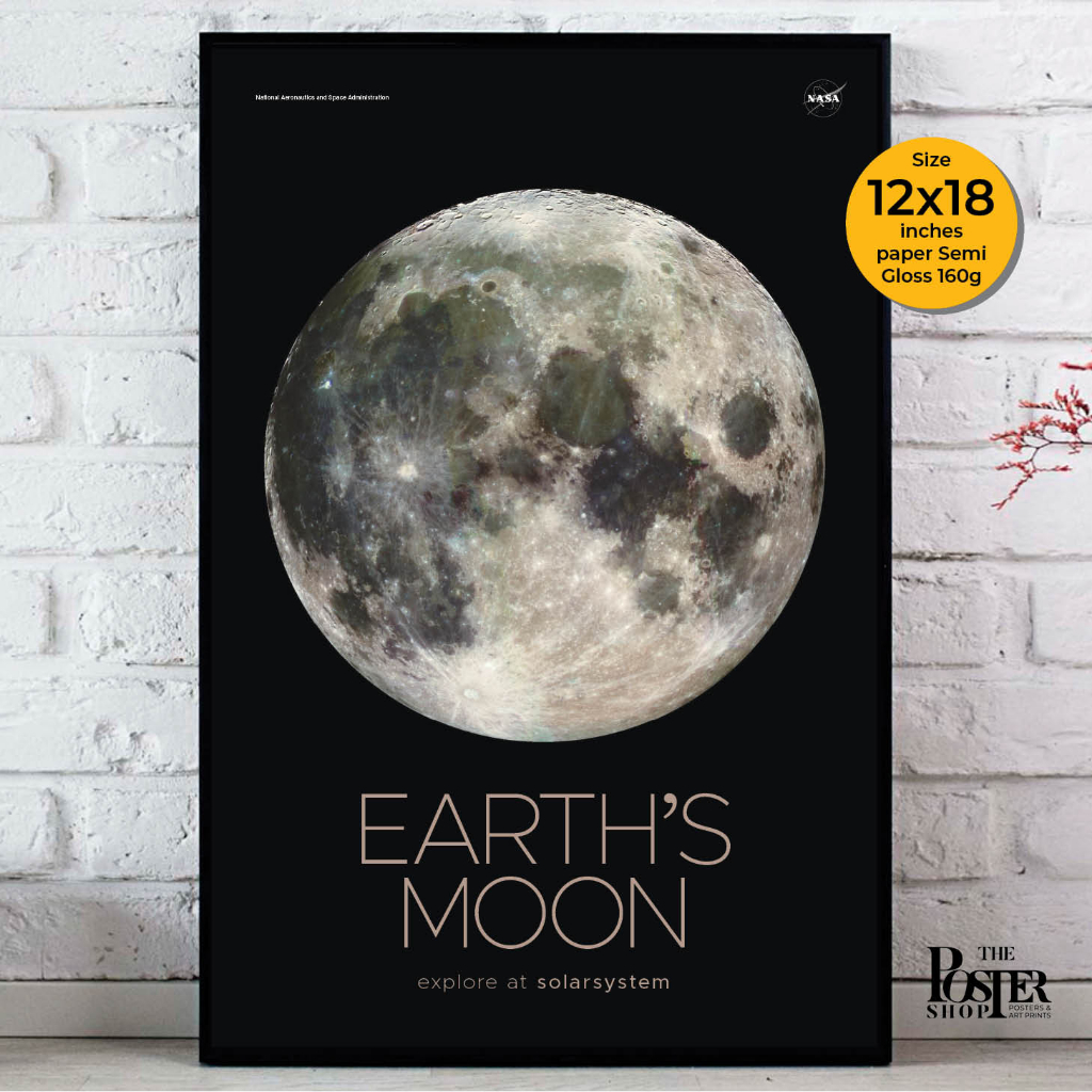 ดวงจันทร์ - Moon Poster - NASA ภาพจากนาซ่า our solar system poster ...