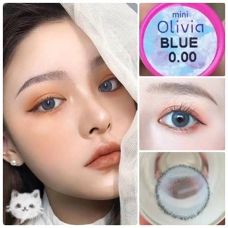คอนแทคเลนส์ รุ่น Mini Olivia สีเขียว/สีฟ้า Green/Blue มีค่าสายตา (0.00)-(-10.00)