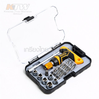 INGCO ชุดไขควง/ลูกบล็อค อเนกประสงค์ 24 ชิ้นชุด รุ่น HKSDB0188 ( T-Handle Wrench Screwdriver 24pcs/Set ) B