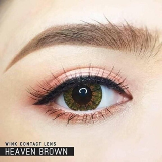 Heaven Brown / Chestnut สีน้ำตาล น้ำตาล ทรีโทน โทนแบ๊ว ตาโต Wink Contact Lens Bigeyes คอนแทคเลนส์ ค่าสายตา สายตาสั้น