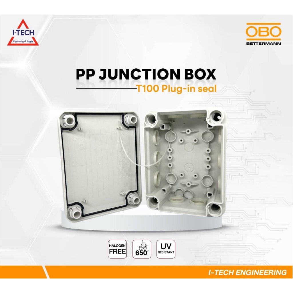 กล่องพักสายไฟ กล่องกันน้ำ บล็อกสายไฟ บล็อกกันน้ำ แบรนด์ OBO รุ่น T100 ...