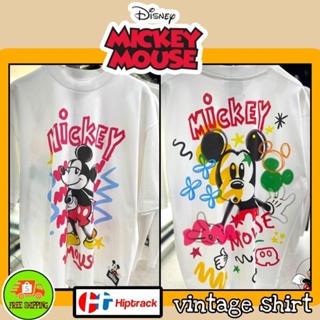 เสื้อDisney ลาย Mickey mouse สีขาวเฟด (MPA-005)