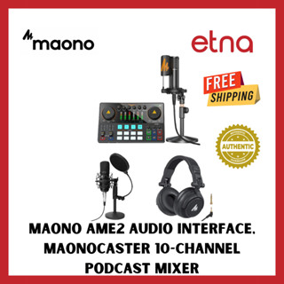 MAONO Audio Interface, MaonoCaster 10-Channel Podcast mixer AU-AME2 &amp; Bundle