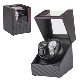 *พร้อมส่ง*กล่องใส่นาฬิกา กล่องนาฬิกา Watch Box กล่องหมุนนาฬิกา 2 เรือน กล่องหมุนนาฬิกาอัตโนมัติ Watch Winder