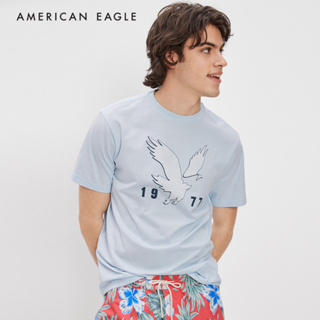American Eagle Super Soft Logo Graphic T-Shirt เสื้อยืด ผู้ชาย กราฟฟิค (NMTS 017-2861-401)