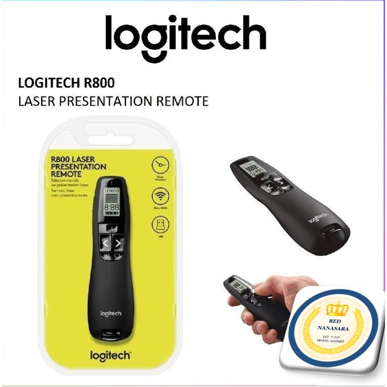 Logitech laser pointer lcd เลเซอร์พอยท์เตอร์ รุ่นR800 Shopee Thailand