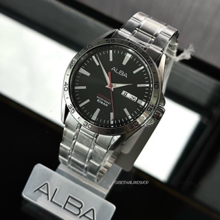 [ผ่อนเดือนละ429]🎁ALBA นาฬิกาข้อมือผู้ชาย สายสแตนเลส รุ่น AL4301X - สีดำ ของแท้ 100% ประกัน 1 ปี