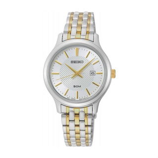 [ผ่อนเดือนละ379]🎁SEIKO นาฬิกาข้อมือผู้หญิง สายสแตนเลส รุ่น SUR647P1 - สีเงินสลับทอง ของแท้ 100% ประกัน 1 ปี