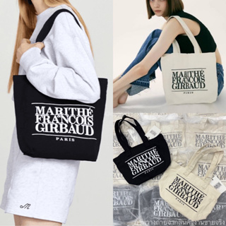 Mar tote bag🤍🖤(370฿ฟรีส่ง) กระเป๋าผ้าแคนวาส สกรีนลายโลโก้แบรนด์ดังเกาหลี น่ารักสุดๆ ใช้ได้ทุกวัน น้องจุได้เยอะมาก valen