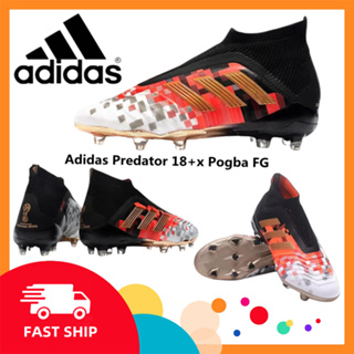 【COD】Adidas Predator 18+x Pogba FG รองเท้าฟุตบอล รองเท้าฟุตซอล รองเท้าฟุตบอลหมุดย้ำกันลื่น รองเท้าผ้าใบเด็กผู้ชาย