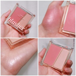 บลัชออน ustar โทนสีน่ารักมาก มีไฮไลท์ให้ในตัว 3in1 ตา แก้ม+ไฮไลท์ ผิวโกลว์ฉ่ำเล่นแสง สีชัด ติดทน กันน้ำ กันเหงื่อ