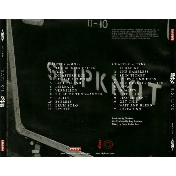 cd-slipknot-9-0-live-2cd-ปกแผ่นสวยสภาพดีมาก-แผ่นลิขสิทธิ์แท้-made-in-japan