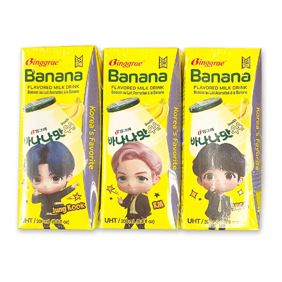 binggrae-banana-flavor-milk-นมกล้วยเกาหลี-200g-สินค้ายอดนิยม-อร่อยมากต้องลอง