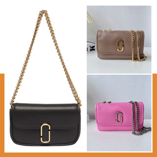 Outletsแท้! กระเป๋า Snapshot Leather Chain Cross Body Bag