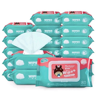 ทิชชู่เปียกทำความสะอาด Baby Wipes กระดาษเปียก กระดาษทิชชู่เปียก สูตรน้ำบริสุทธิ์ ผ้านุ่มชุ่มชื่น ยก 10 ห่อ