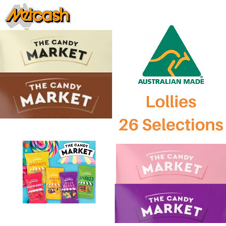 ขนมออสเตรเลีย แคนดี้ มาร์เก็ต Candy Market Lollies (24 Selections) BBF NOV 23