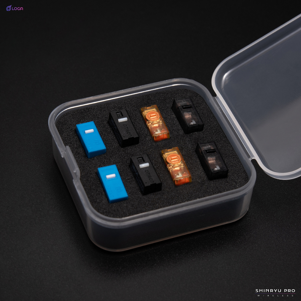 mouse-loga-shinryu-pro-wireless-wireless-gaming-mouse-hot-swappable-switch-มีสองสีให้เลือก-ดำใส-ขาวใส